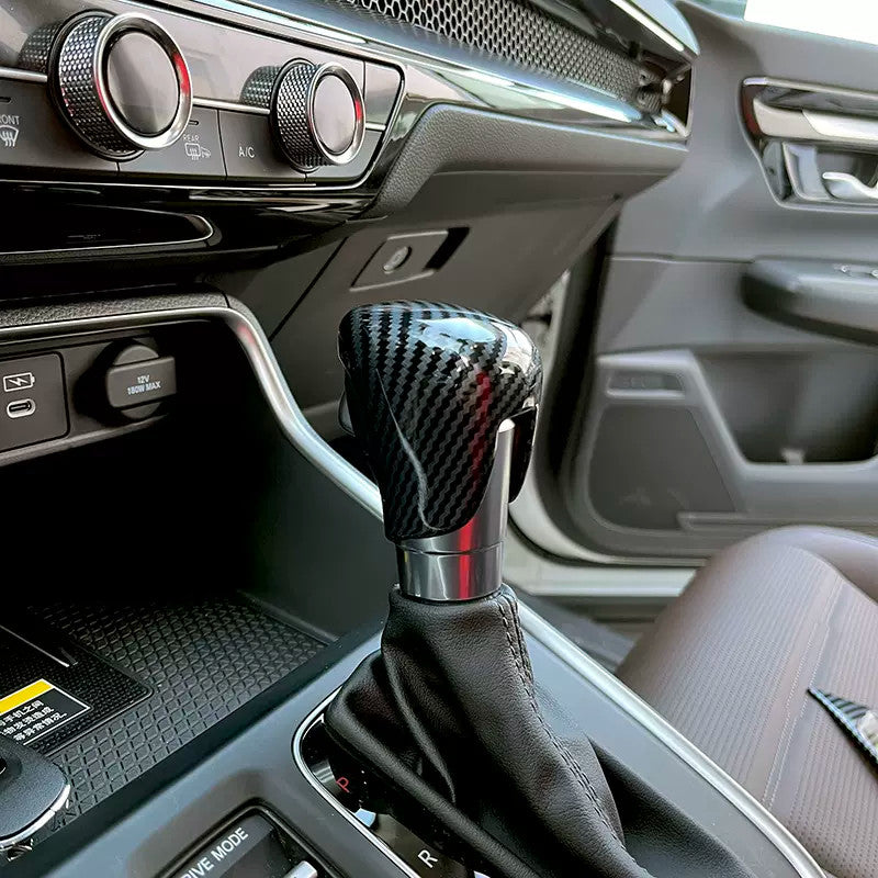 Carbon fiber Gear Shift Knob Cover Trim 1pcs For 2023 2024 for Honda CRV CR-V v
