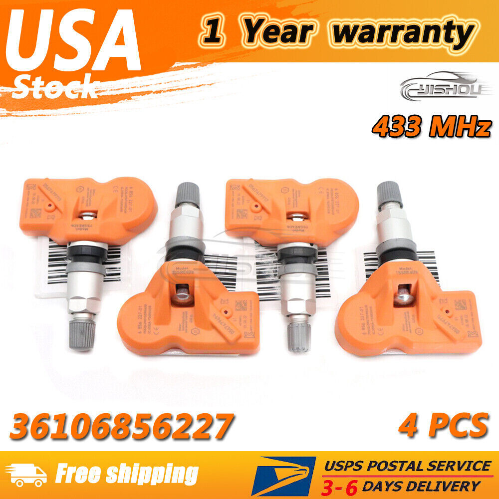 4x New TIRE PRESSURE SENSOR TPMS 36106856227 Fit for BMW X3 X5 Z4 for MINI Cooper 433MHz