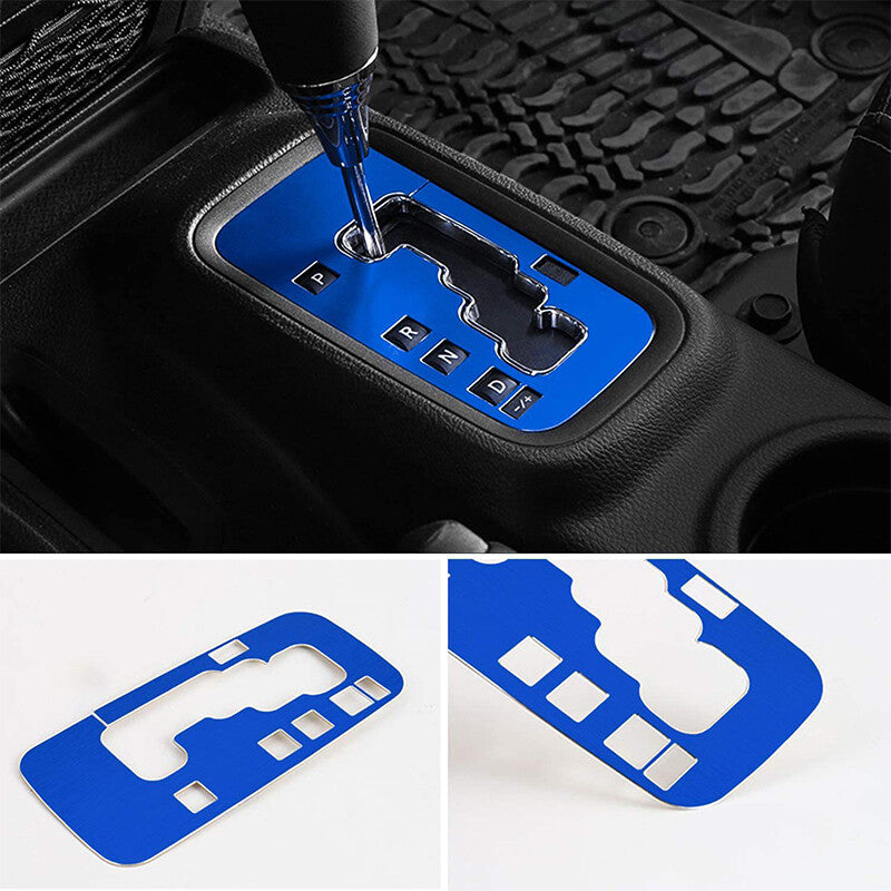 Blue Gear Shift Panel Decor Cover Trim Frame for 2011-2017 for Jeep for Wrangler JK JKU