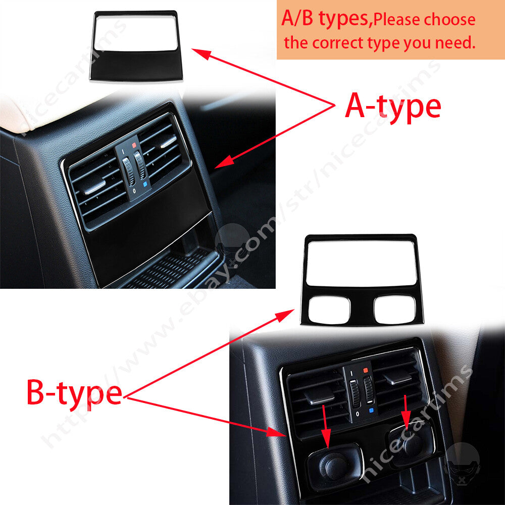 Fit for BMW 3 Series E90 E92 2005-12 Black Rear Air Vent Outlet Panel Cover Trim