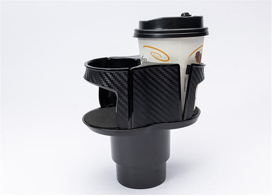 Adjustable Car Drink Cup Holder Beverage Holder Control Mount Carbon Fiber Look