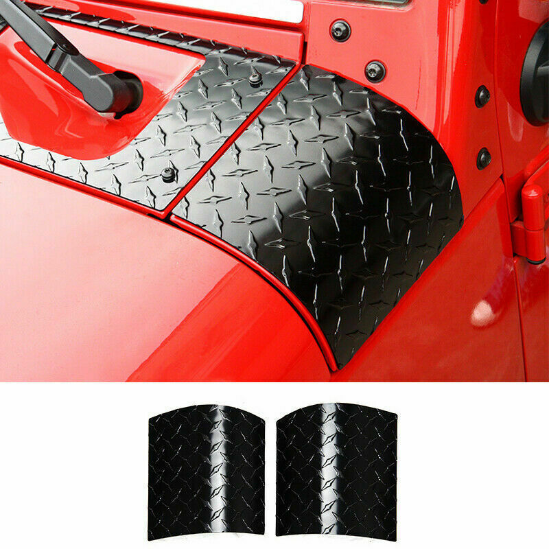 Black Side Armor Cowl Cover Hood Body Cover Trim for Jeep for Wrangler JK 2007-2017