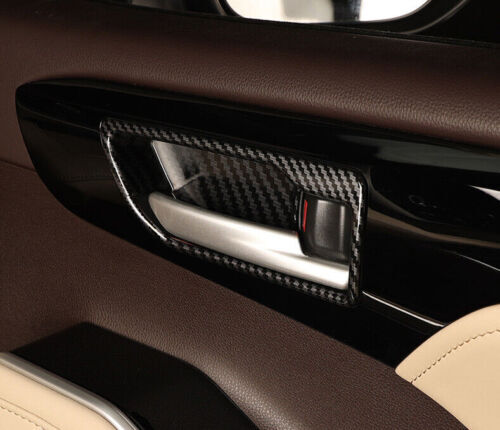 Carbon Fiber Look Inner Door Bowl Cover Trim 4X for Toyota Highlander 2020-2023