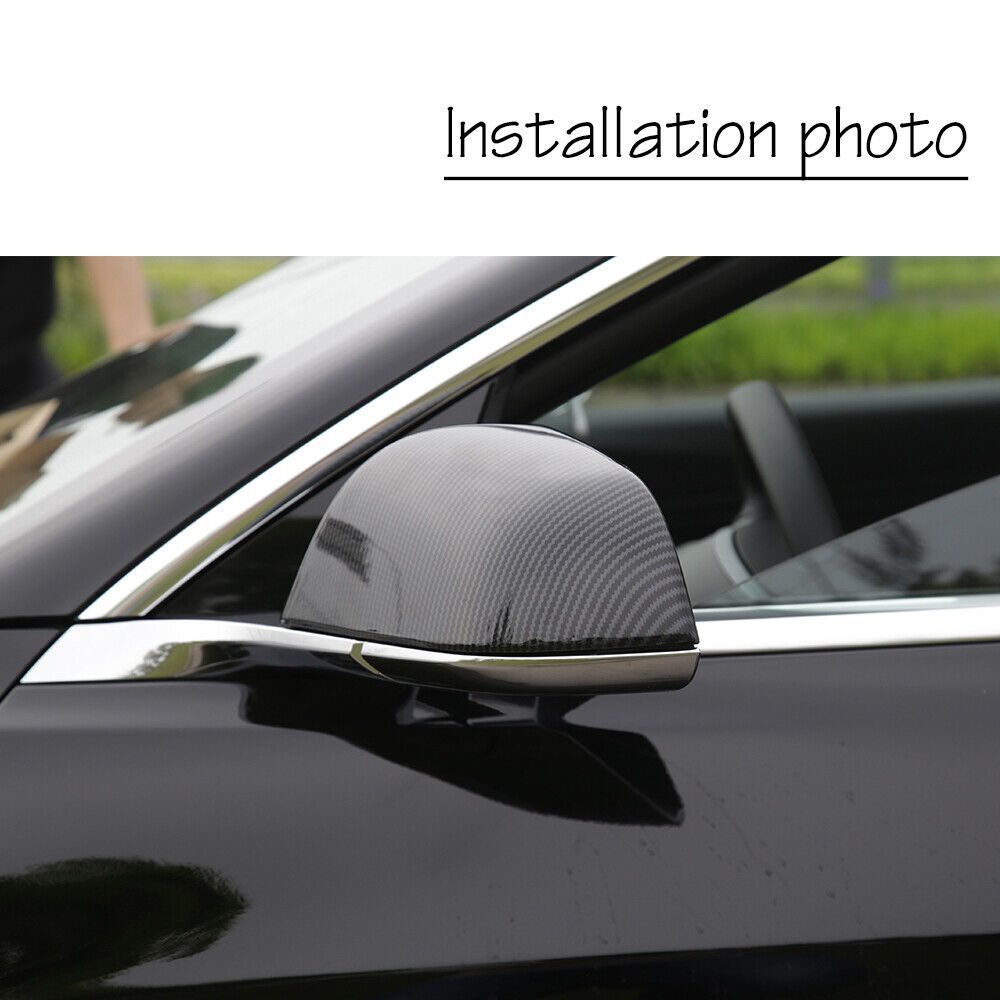 Replacement carbon fiber style side mirror covers for Model 3 2017-2023 n