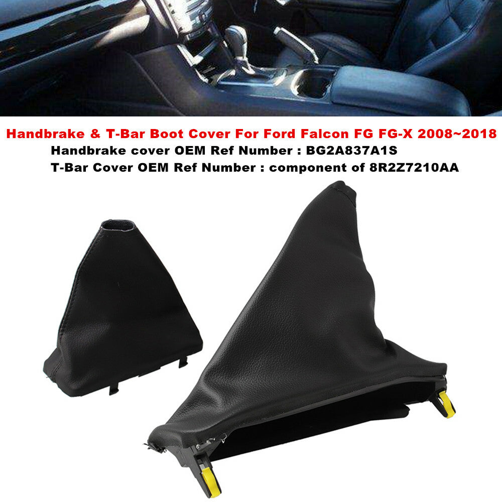 Handbrake and T-bar boot cover set in leather, suitable for FG-X 2008 ~ 2018- n