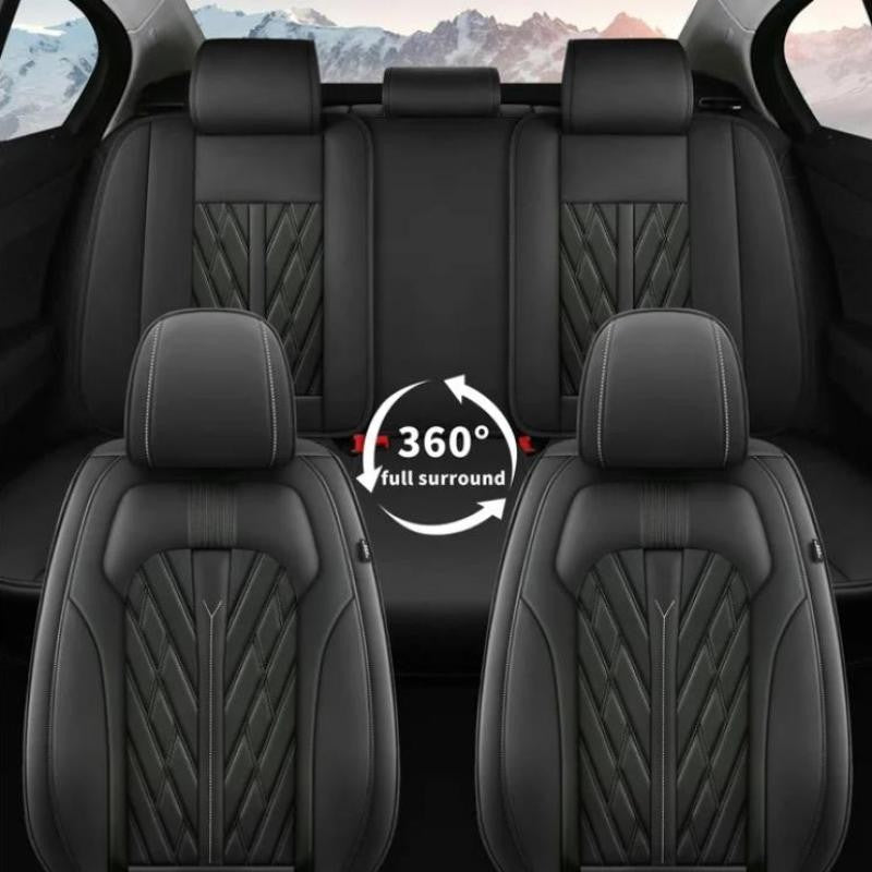 for Wrangler 4 Door 2007-2017 Leather Car 5- for Seat Covers Front Rear Full Set Q