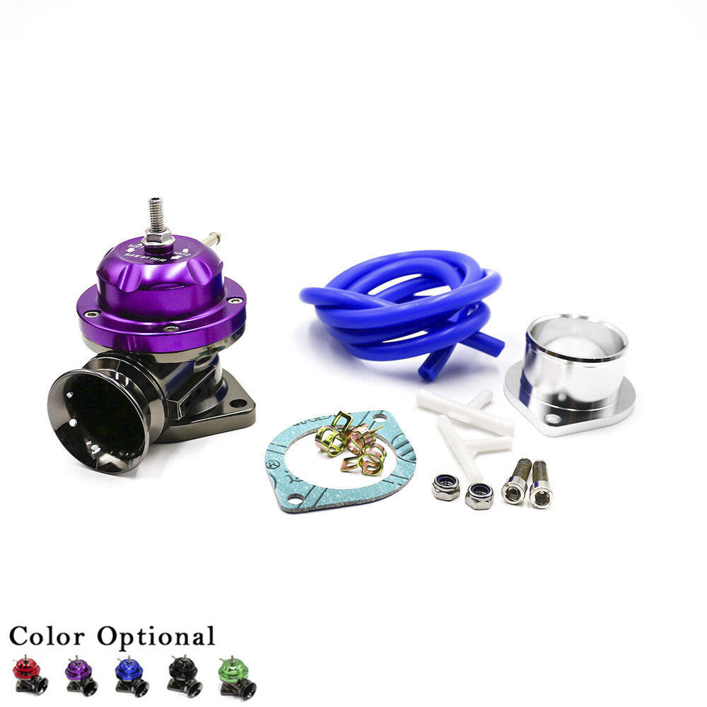 Universal Car Billet Aluminum Turbo Blow Off Valve+2.5 BOV Flange Pipe Purple