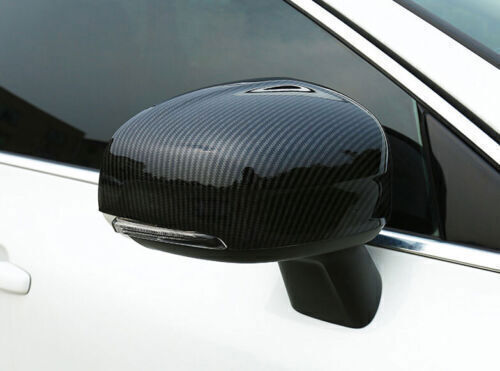 Carbon Fiber pattern Rearview Mirrors Cover Trims ABS for Volvo XC90 2016-2023