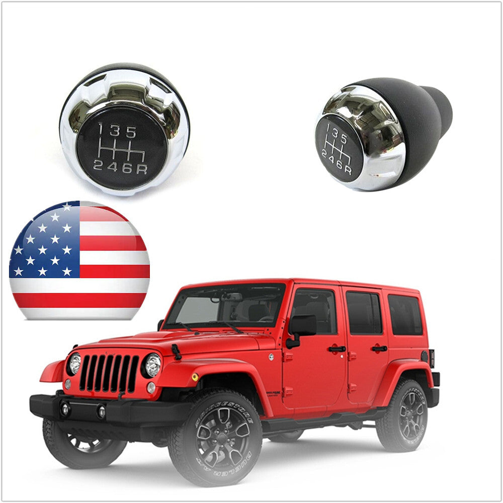 US Ship Car 6 Speed Manual Shift Knob Replacement for Jeep for Wrangler JK 2011-2018