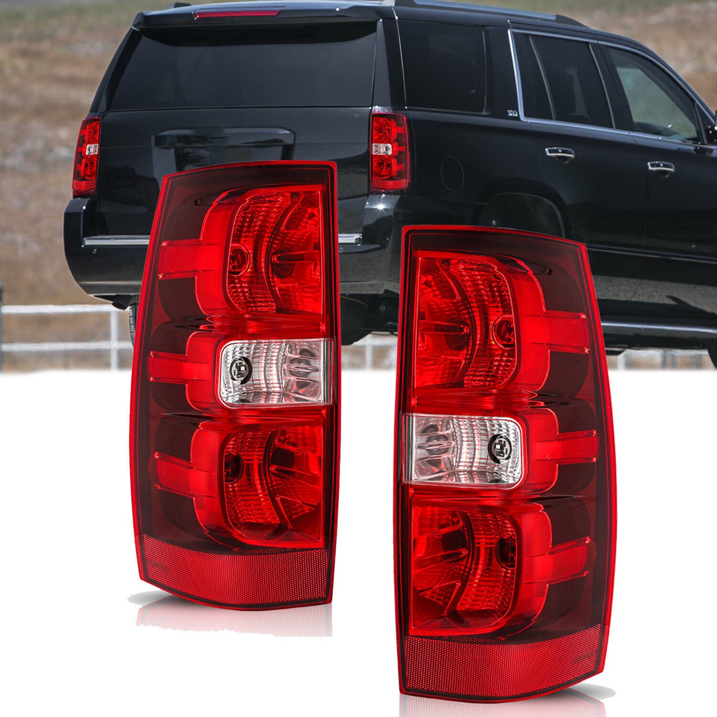 1Pair Left+Right Tail Light Assembly For 07-2014 for Chevy Tahoe Suburban 1500 2500