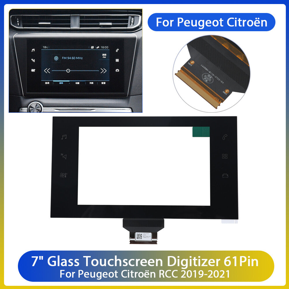 F¨¹r for Peugeot 308 408 for Citroen C3 C4 Radio Nav 7 Touchscreen Digitizer LPM070G215A