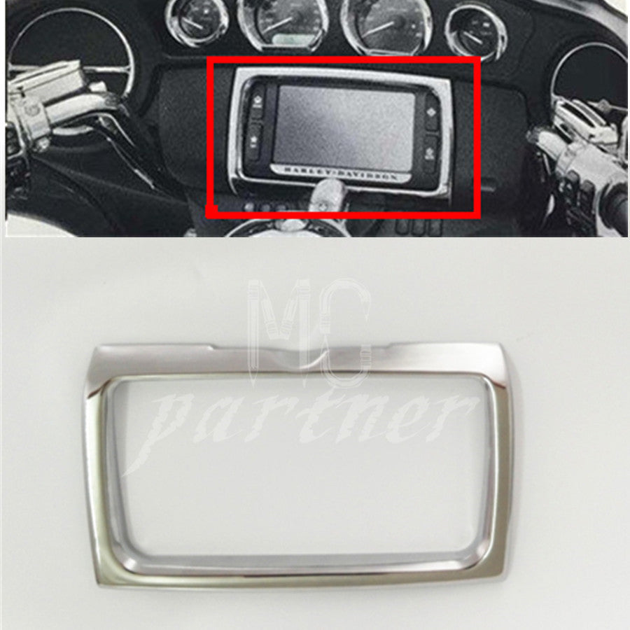 Chrome Radio Trim Bezel Center Stereo Accent for Harley Electra Glide FLH 14-16 Q
