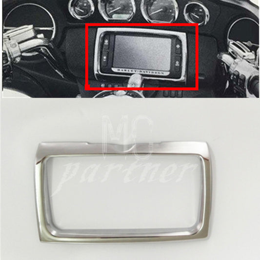 Chrome Radio Trim Bezel Center Stereo Accent for Harley Electra Glide FLH 14-16 Q
