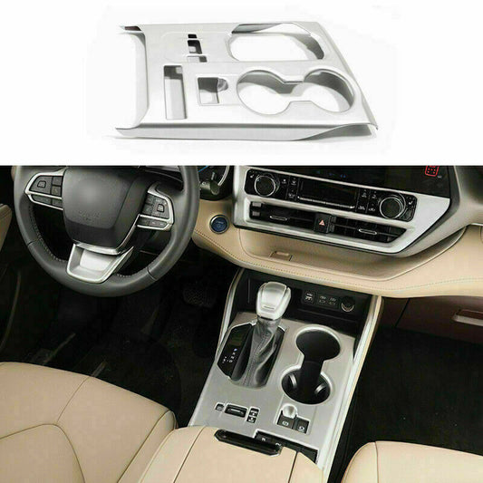 Chrome Inner Central Console Gear Shift Panel Trim for Toyota Highlander 2020-23