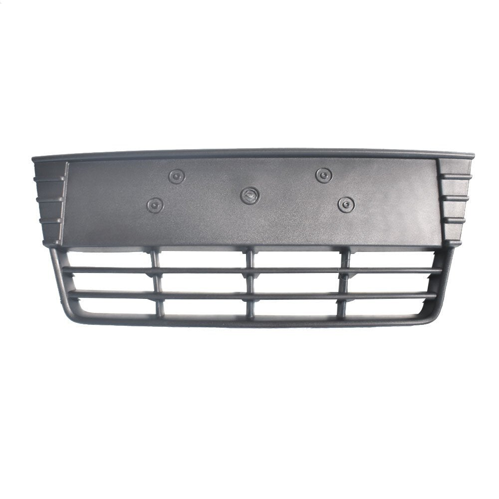Applicable to 2012 and 2014 Focus front grille with black upper plastic trim and fog lights. n