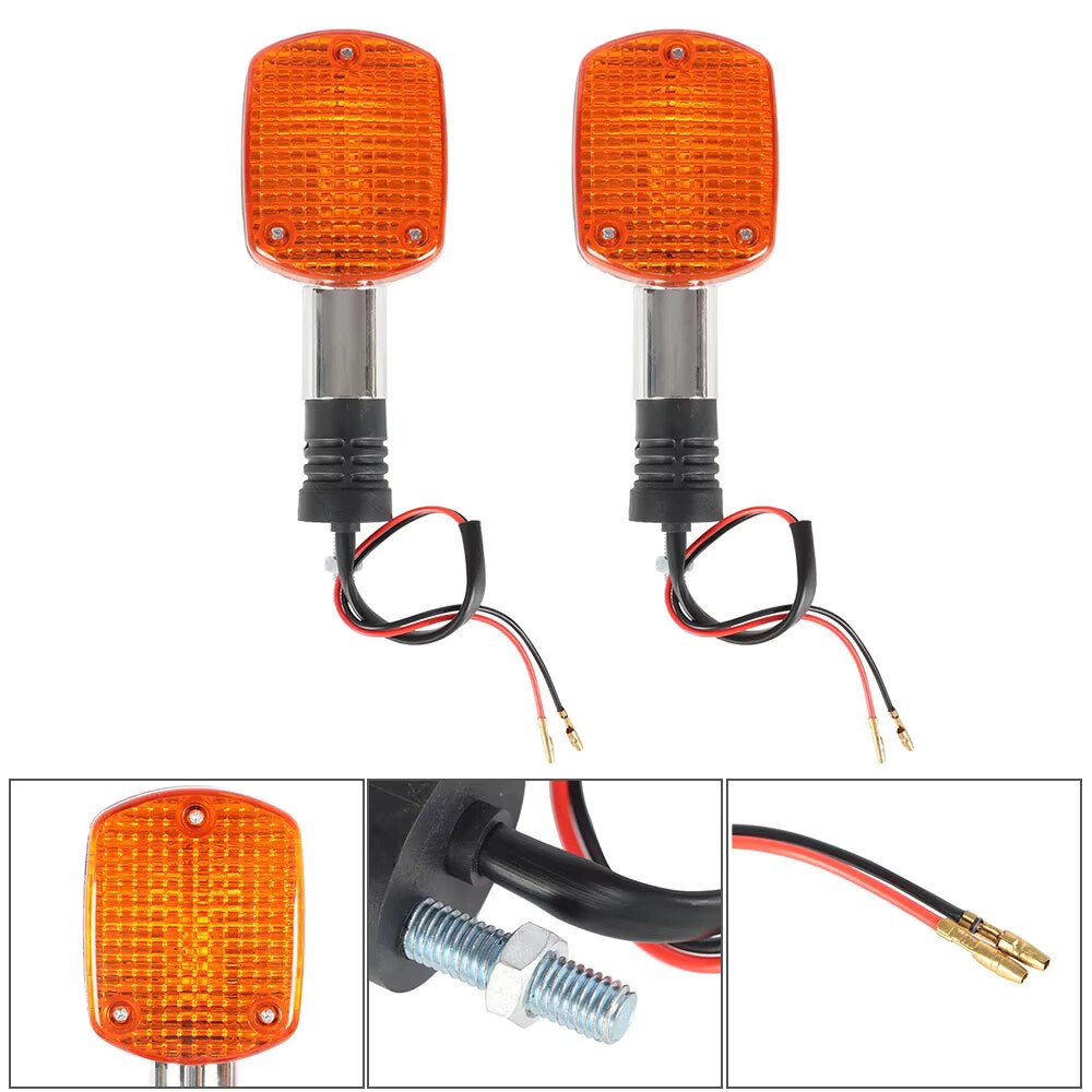 Pair Car Front Turn Signal Indicators Fit for Honda V45 Magna VF750C VF700C Q