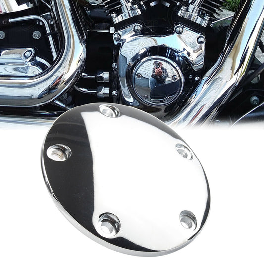 Chrome Domed Timing Points Cover for Harley Twin Cam Softail Dyna Touring 99-17 Q