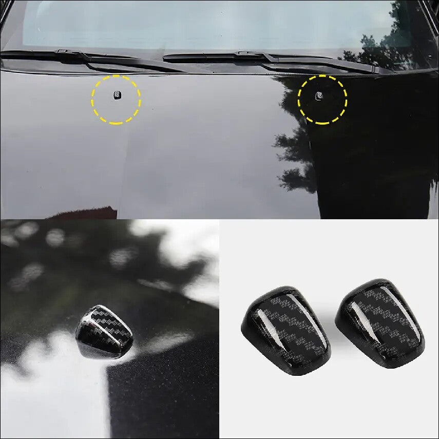 Fit for Jeep Grand Cherokee 2011-2020 Carbon Fiber Front Wiper Water Spout Cover v