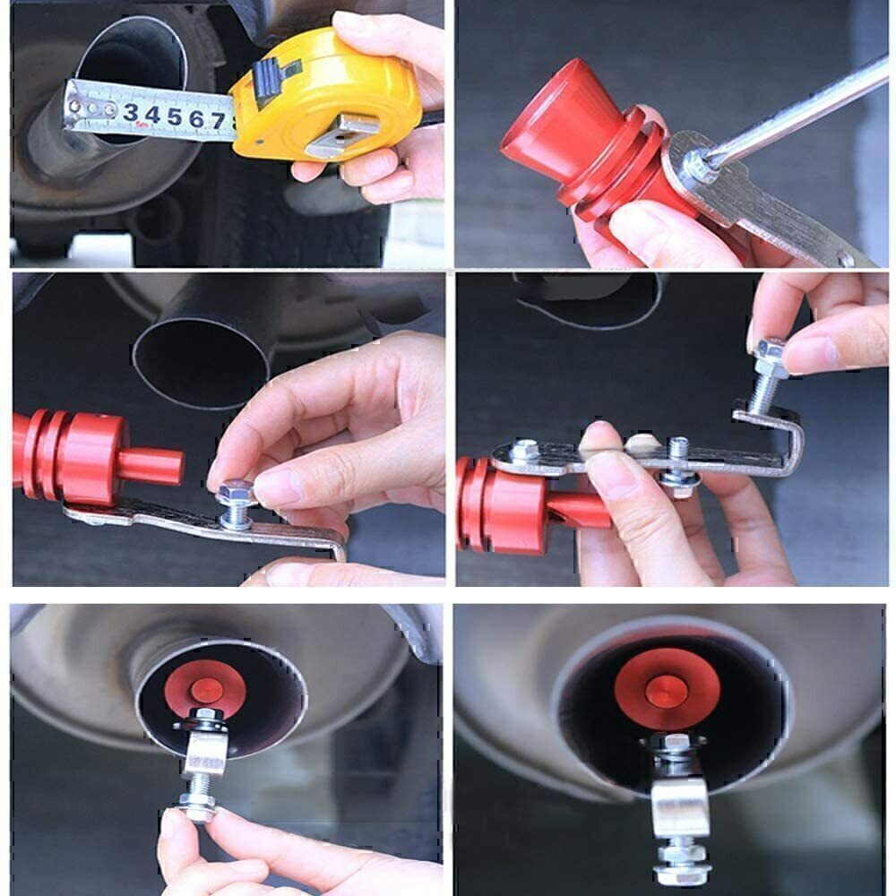 NEW Aluminum Turbo Sound Exhaust Muffler Pipe Whistle Blow off Valve Car