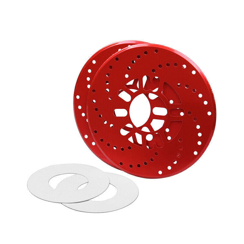 4-Piece Car SUV Wheel Brake Disc Cover Decorative Rotor Cross Drill Aluminum - n