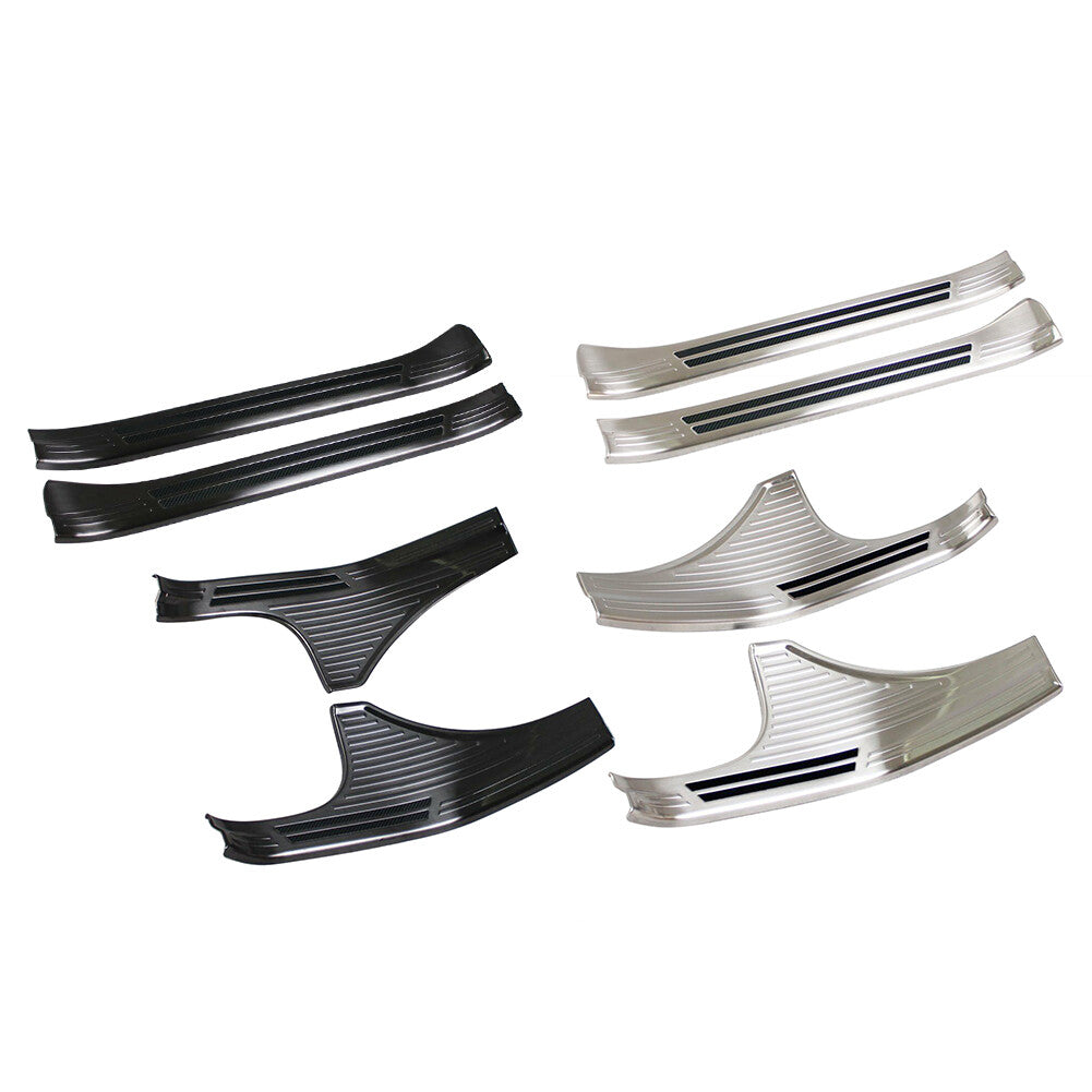 4x Steel inner Door Sill Scuff Plate Cover Fit for Subaru Forester 2019 2020