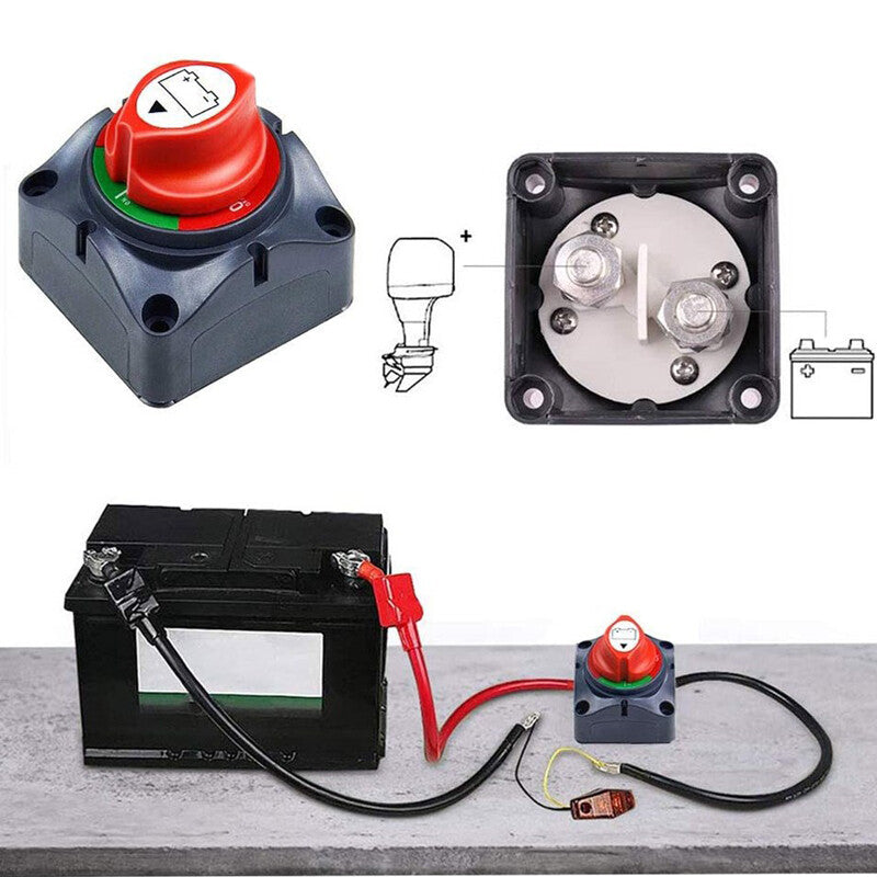 12-48V Battery Disconnect Master Cutoff Isolator Switch for Marine Boat RV Set v