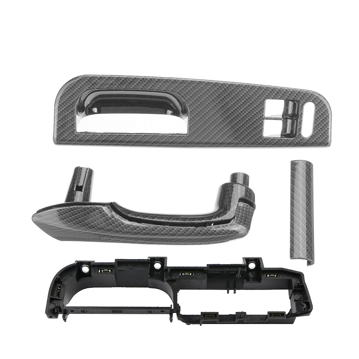 Brackete carbon fiber grip handles, switch panels, and door handles for Volkswagen MK4 for Golf 2 doors.