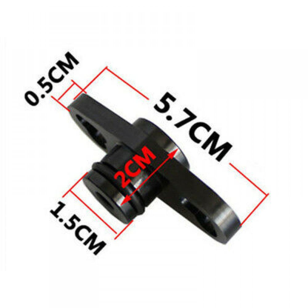 Aluminum Black 1Pcs Turbo Fuel Rail Delivery Regulator Adapter for Mitsubishi Q