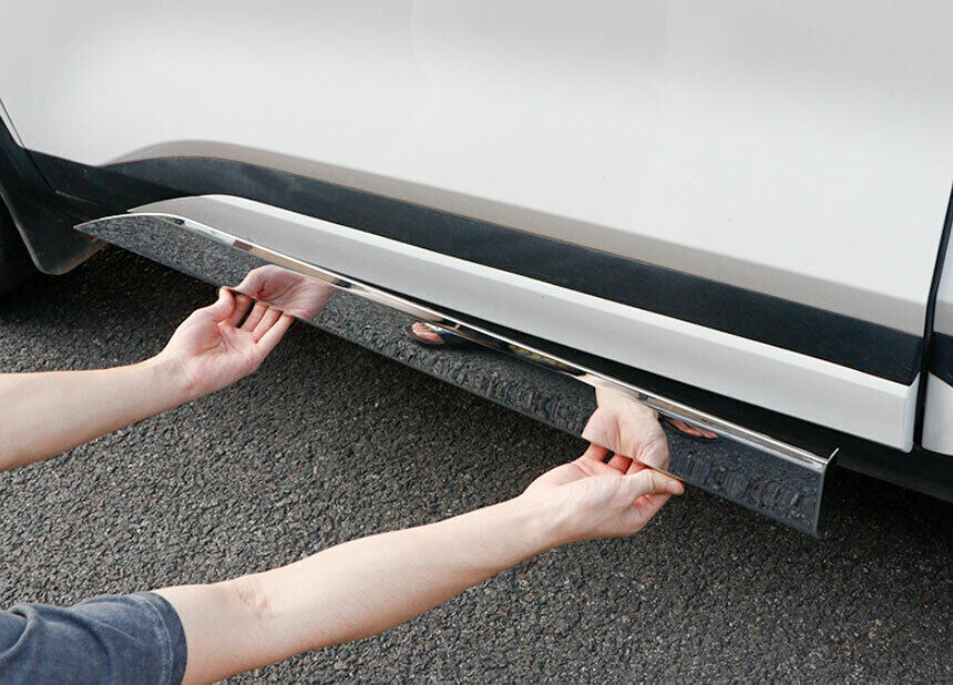 Steel Piano Black Lower Window Sill Molding Strip Trim for Honda for Civic 2016-2020 v