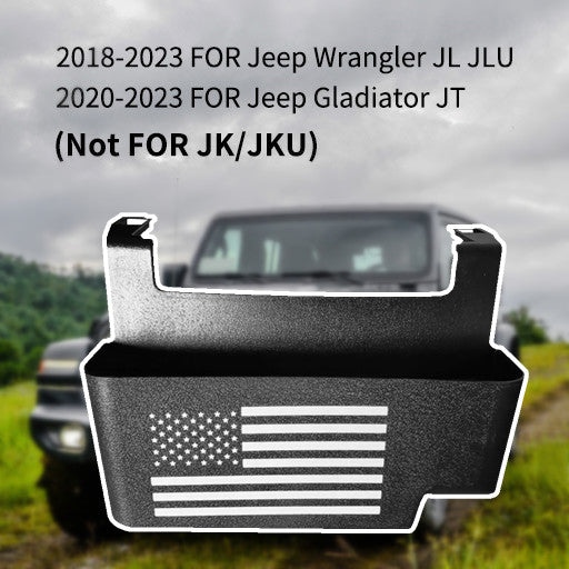 For 2018-2024 for Jeep for Wrangler Black Center Console Armrest Storage Box Organizer
