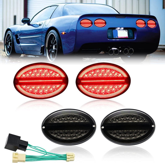 Halo LED taillights with super-fast beams are suitable for 1997-2004 for Chevrolet C5 Corvettes.