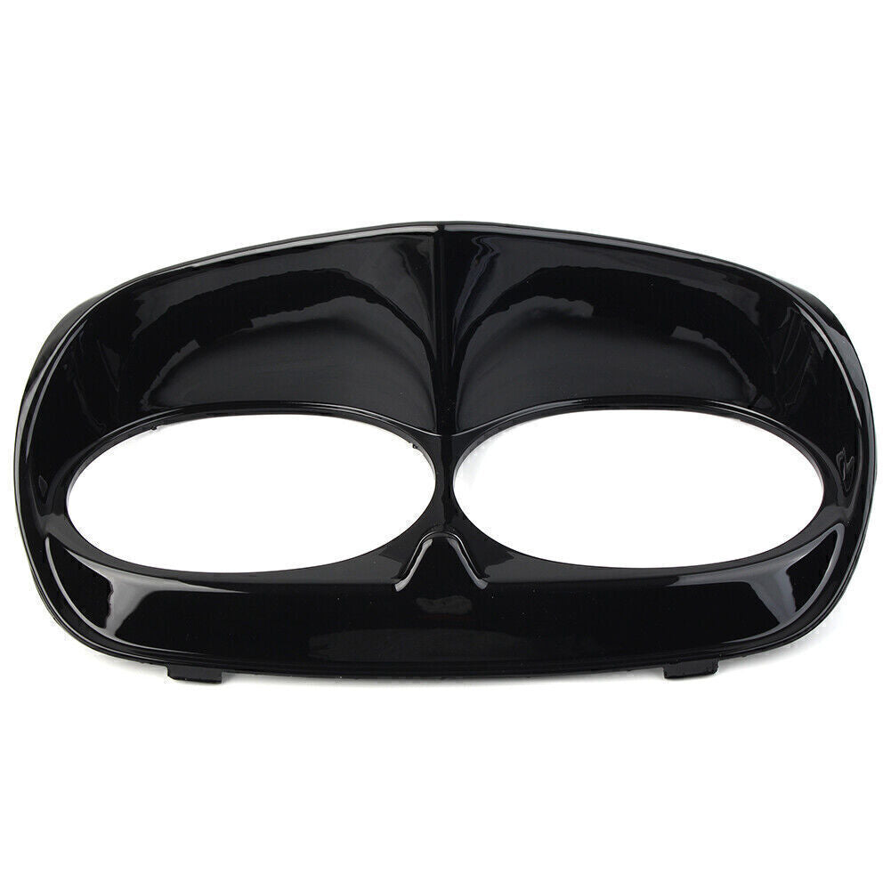 for Harley Road Glide FLT 98-13 Headlight Bezel Scowl Outer Light Fairing Black Q