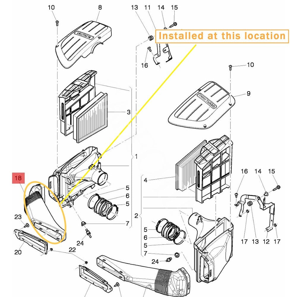 Suitable for Bentley Constantal GT Flying Spur Intake Air Duct (Right Side Equipment Manufacturer: 3W0129532-)