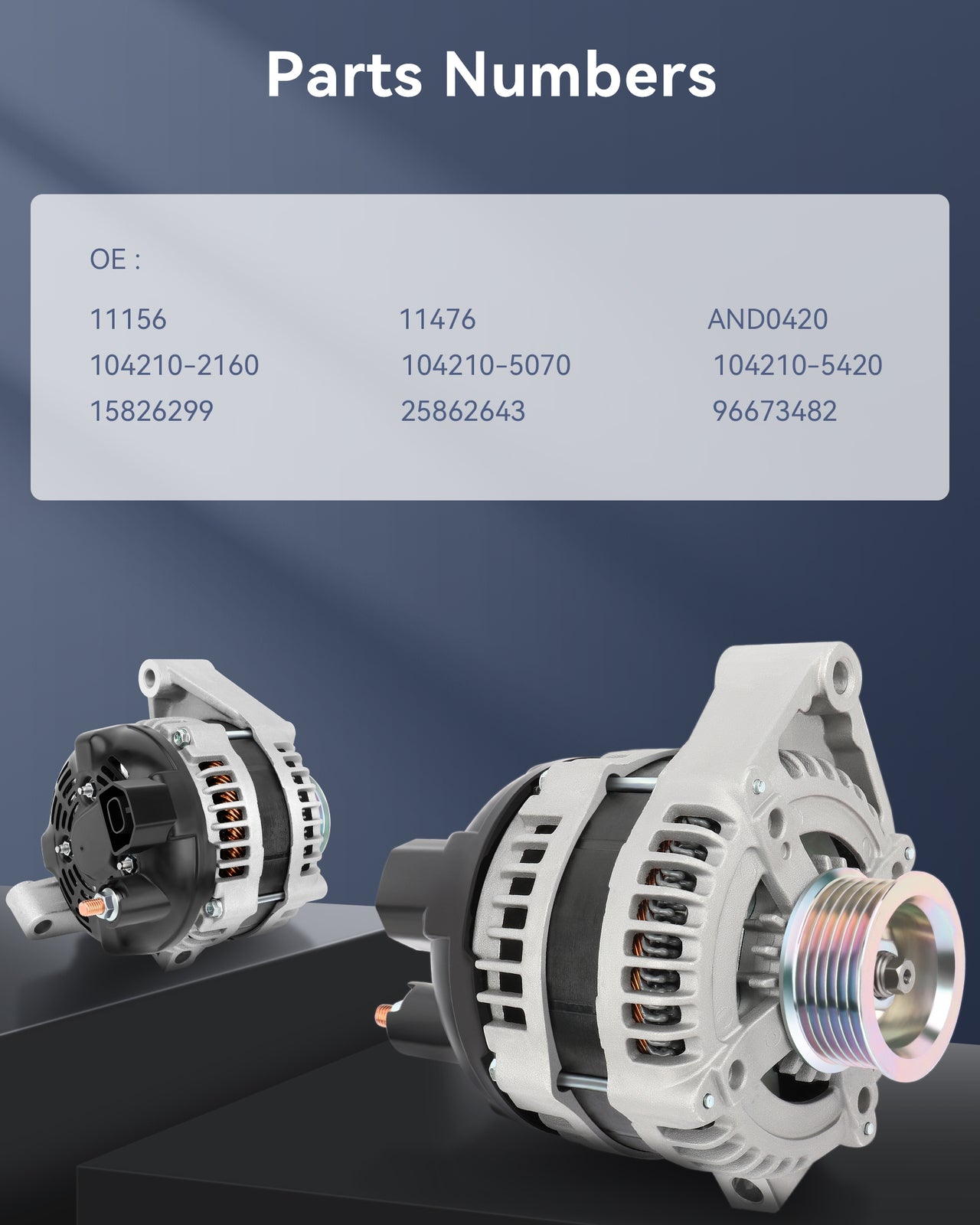 New Alternator 12V 155Amp Fit for 2007-2009 for Chevrolet Equinox 3.4L V6 AND0420