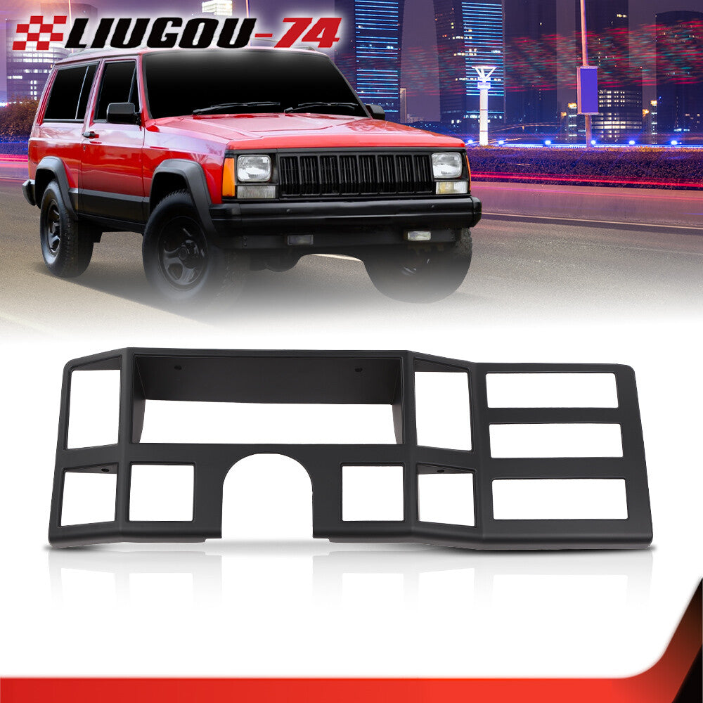 Dashboard Bezel Insert Trim Steering Radio Black Fits for Jeep Cherokee XJ 84-96- v