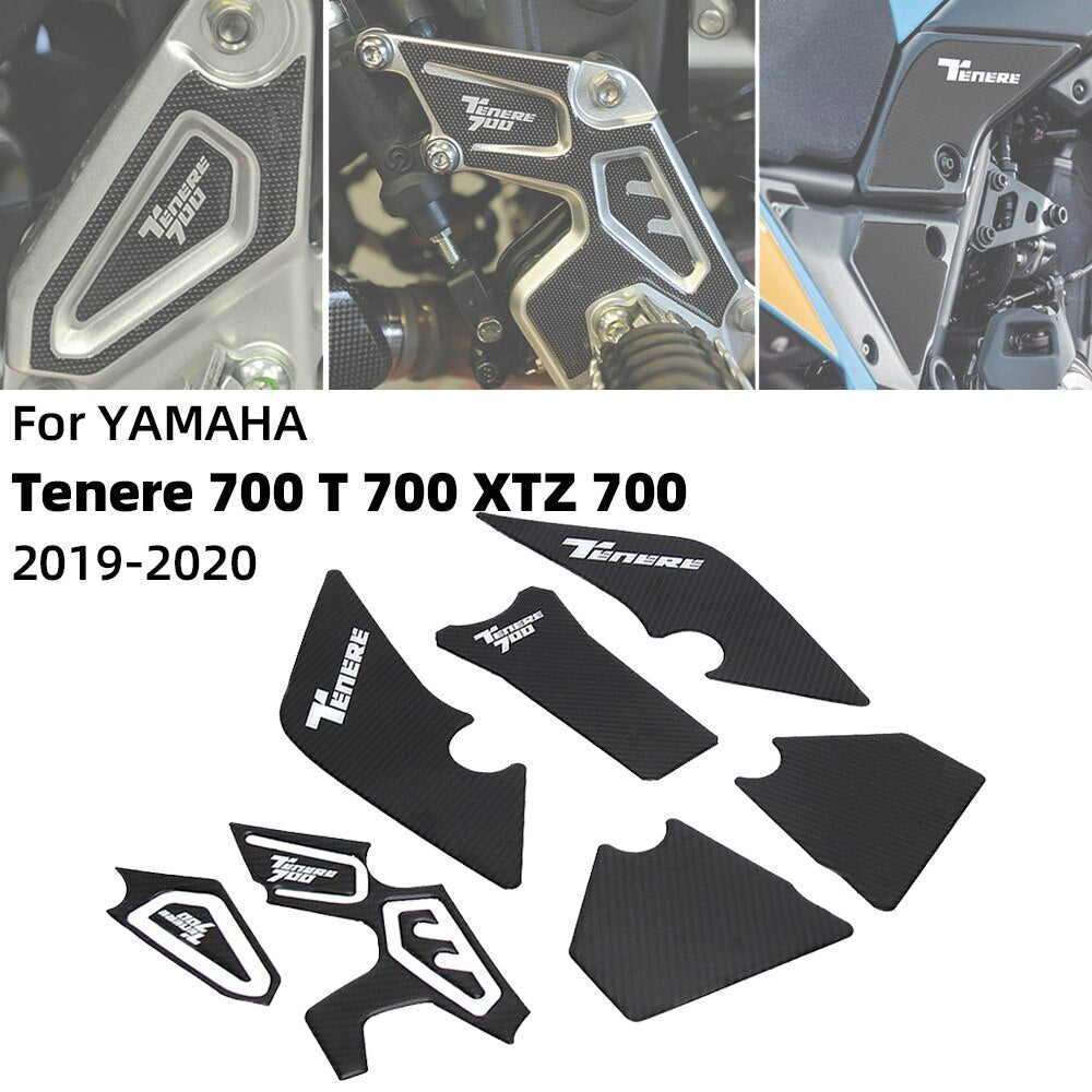 Rubber Pad Rainproof Non-Slip Side Fuel Tank Sticker for Yamaha Tenere700 XTZ700