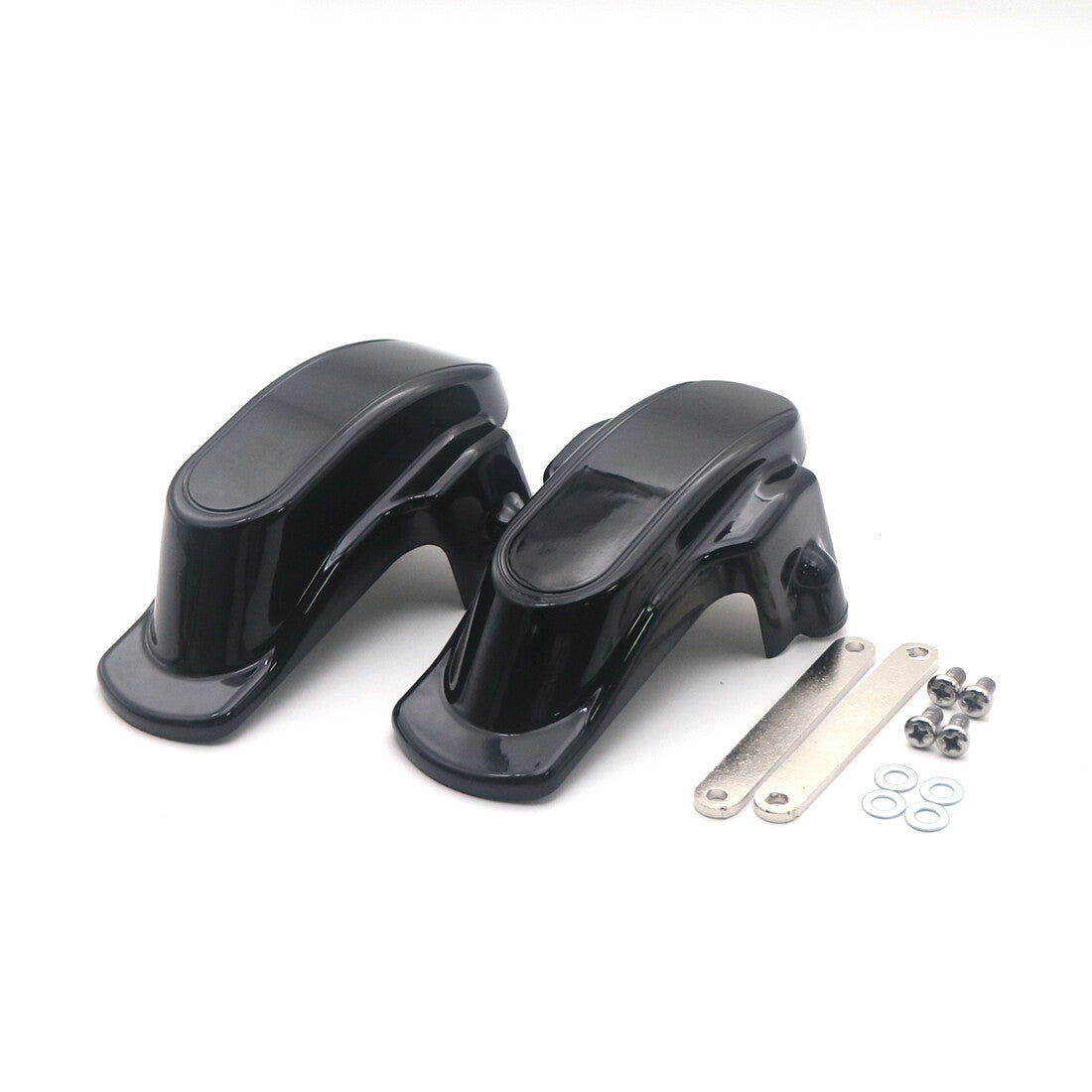 Black/Chrome Rear Frame Axle Covers for Harley Dyna FXDF FXDL FLD FXD 2006-2016 Q