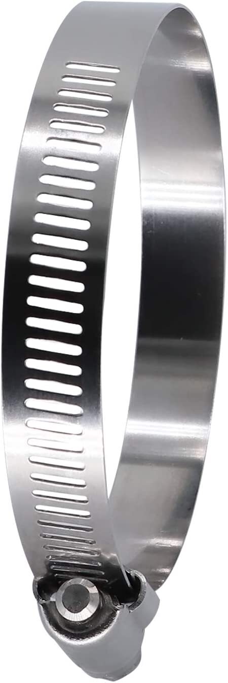 10 x 2 inch Stainless Steel Worm Gear Drive Hose Clamp Turbine Intake Silicone