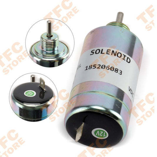 New Fuel Shut Off Solenoid 185206085 for Perkins 100 Series Engine Shibaura 12V