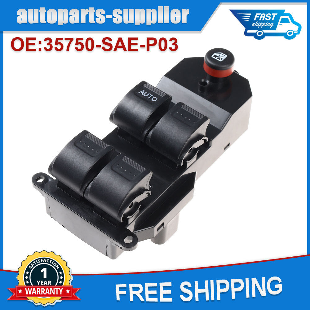 Power Master front left window switch 35750-SAE-P03 for 2001-2005 for Honda Civics.
