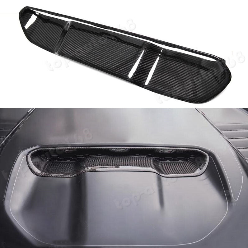 Carbon Fiber Front Hood Vent Cover Trim 1PCS for Ram 1500 TRX 2022 2023 2024 n