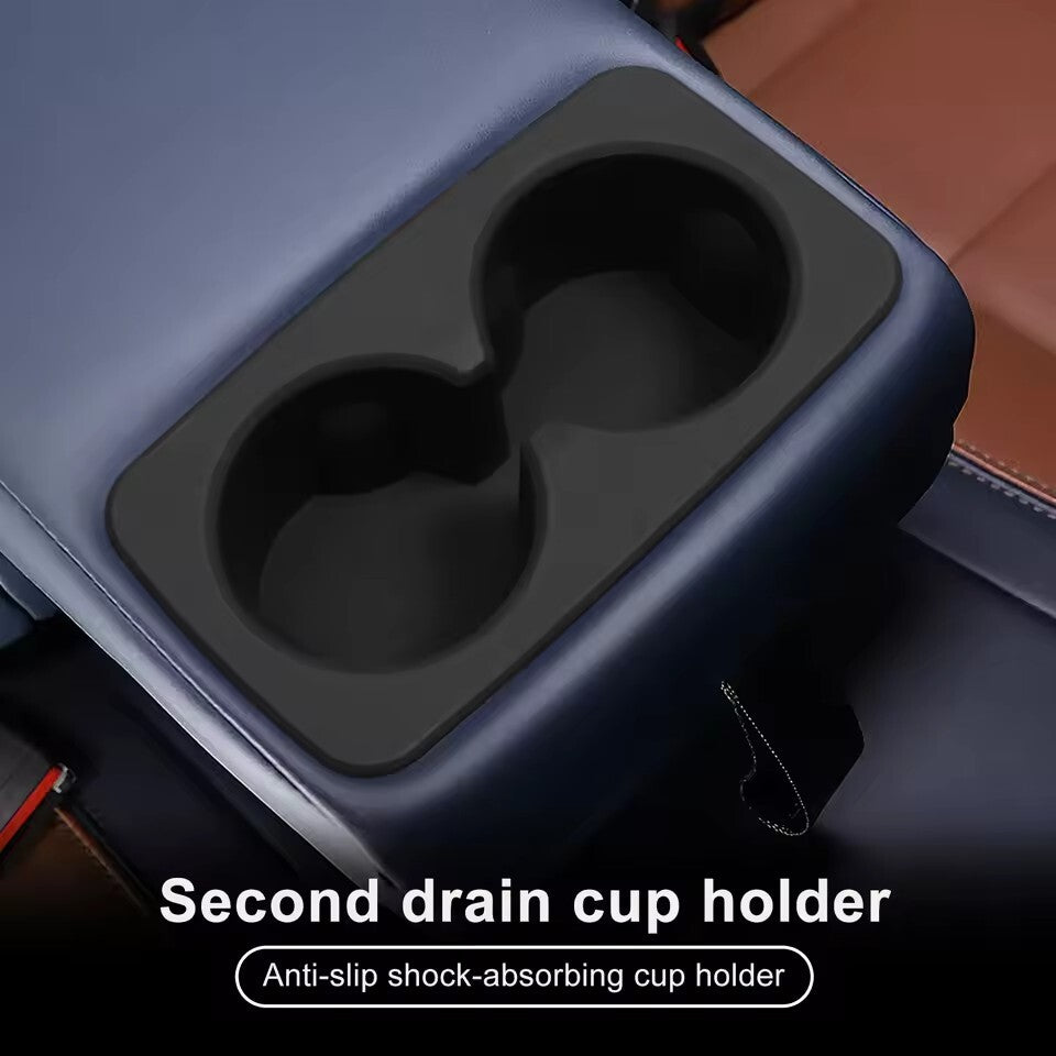 for Ford Maverick 2022-2025 Second Row Water Cup Holder Storage Box Slilcone