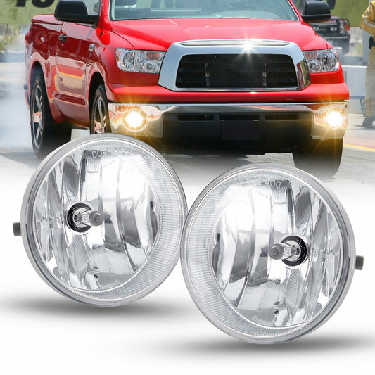 Fits 2007 - 2013 for Tundra Front Bumper Fog Light 1 Pair Left and Right - v