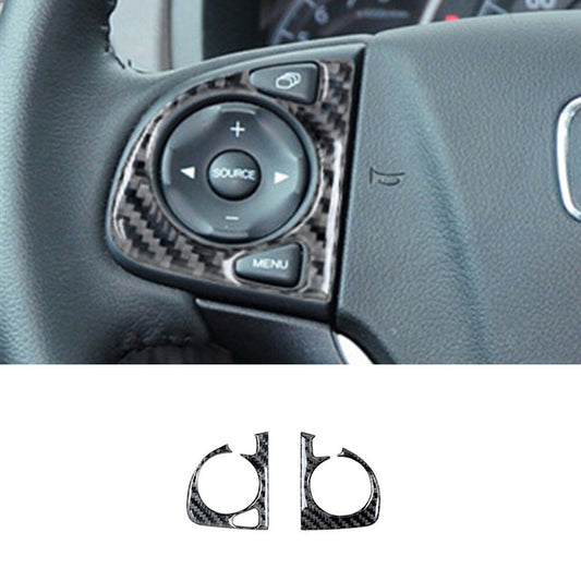 Carbon Fiber Steering Wheel Buttons Trim for Honda CRV CR-V 2012-2016 Type-A