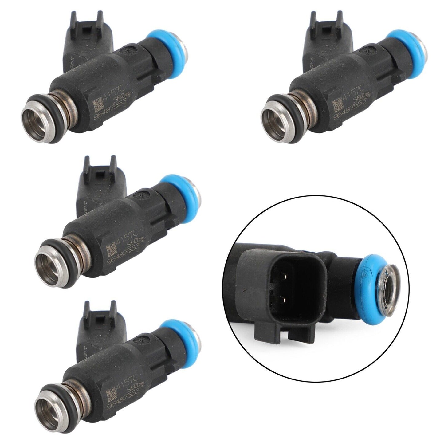 4 Fuel Injectors 96487553 Fit for Chevrolet Aveo Aveo5 06-08 for Pontiac Wave Wave5