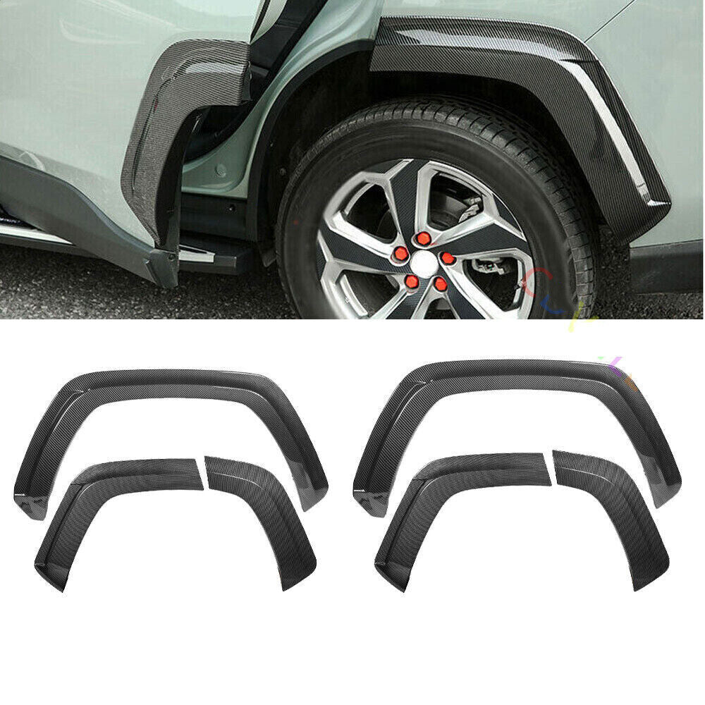 for Toyota RAV4 2019-2023 Carbon Fiber ABS Fender Flare Wheel Arch Wide Body Kit