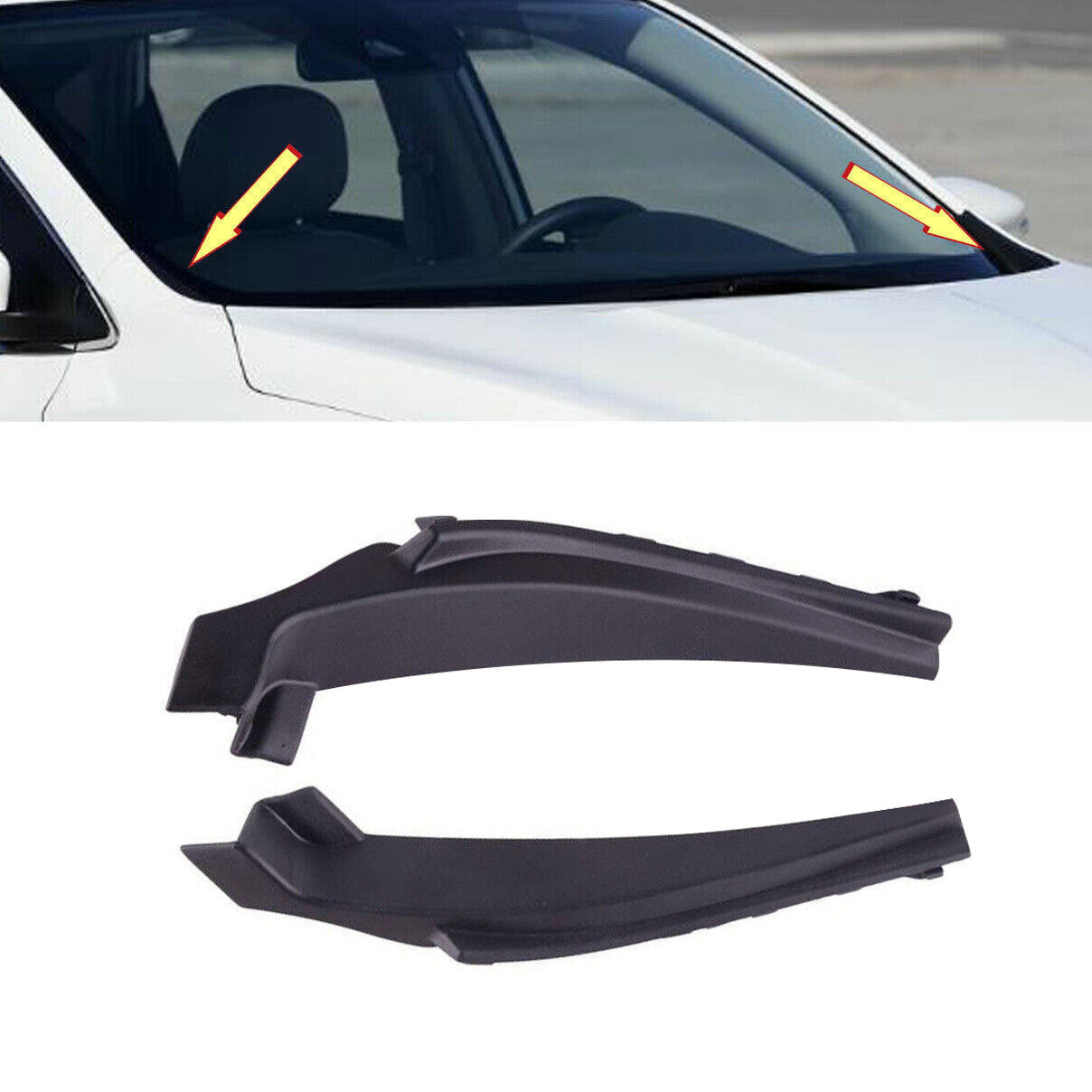 2-Piece Car Front Hood Side Cover Extension Cover for Sentra 13-19- n
