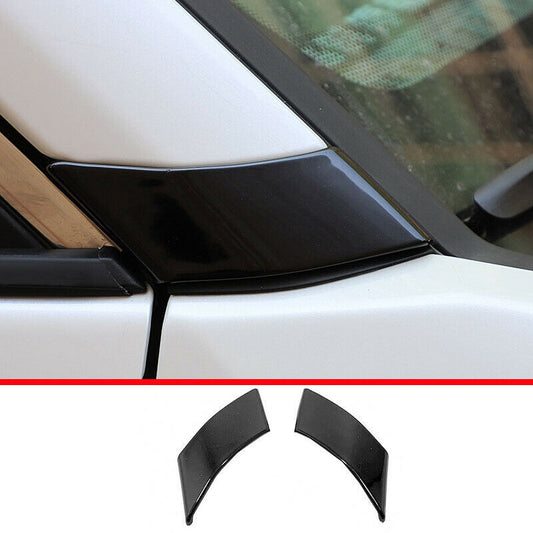 Glossy Black A-Pillar Front Triangle Molding Cover Trim for Toyota RAV4 2019-22