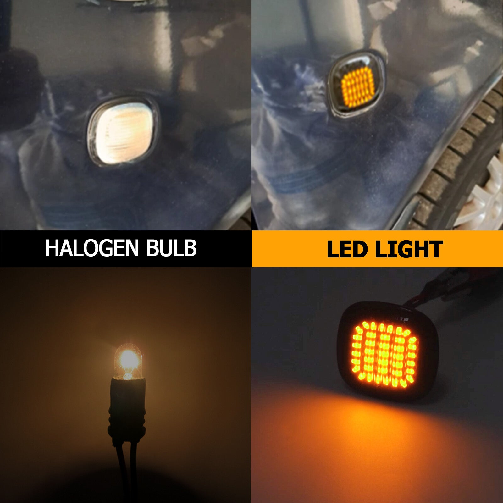 E9 Amber Side Marker Lamp LED Turn Signal for Audi A3 8L 1999 2000 Parts Tuning