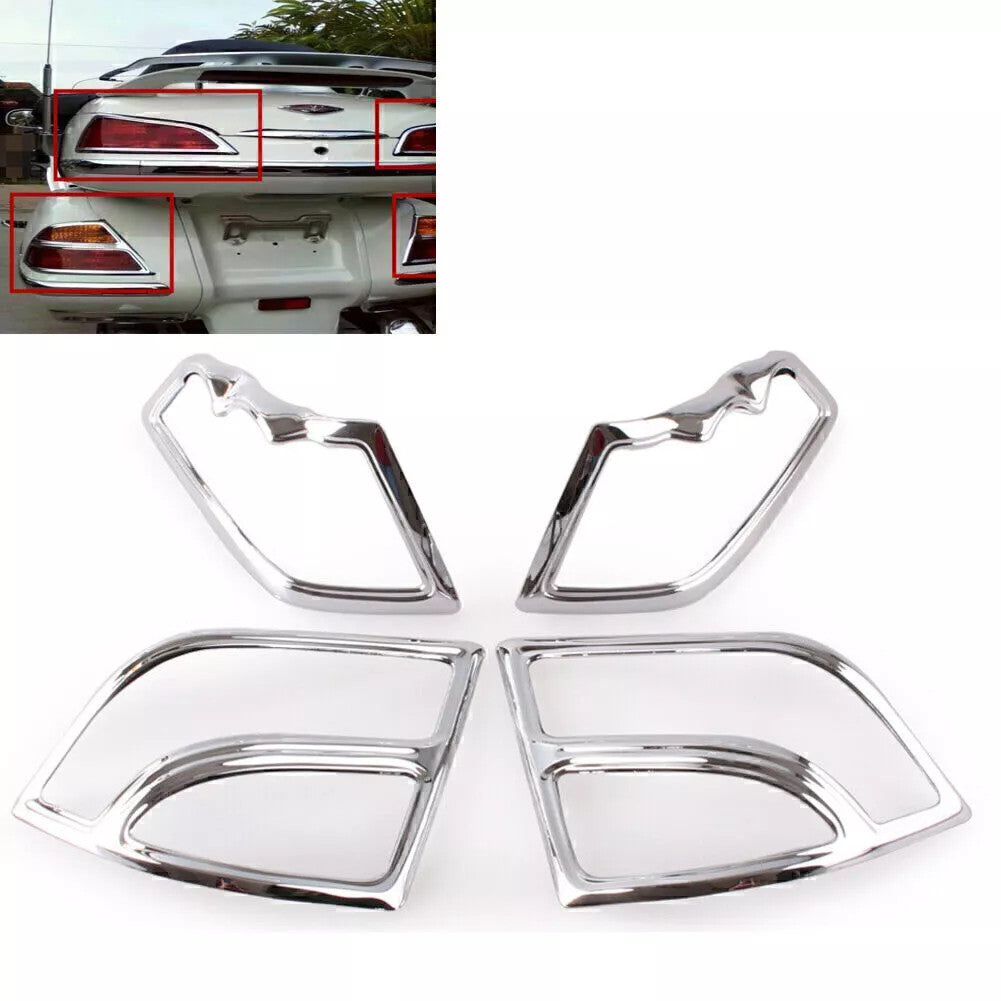 Chrome saddlebag lightweight trim for Honda Goldwing GL1800 2001-2005 n